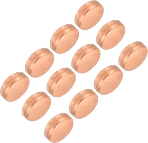 PATIKIL 1/4 Inch ID Copper Pipe End Cap, 12 Pack Copper Fitting Cap Sweat Plug Solder Connection for Plumbing HVAC Air Conditioner in Saudi Arabia