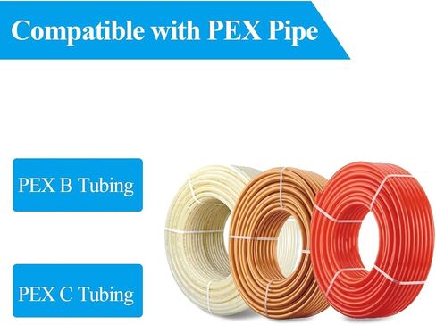 WiseWater 60 Pcs Pex Fittings, 1/2 inch T PEX Tee(20PCS) & 90 Degree Elbow & Straight Coupling, Brass Barb Crimp Pipe Fitting for Pex Pipe(Pack of 60), UPC Certified in Saudi Arabia