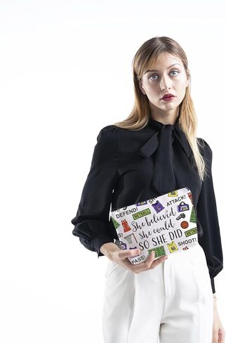 TSOTMO Netball Makeup Bag She Believed She Could So She Did Inspirational Gift Netball Appreciation Gift (Netball) in Saudi Arabia