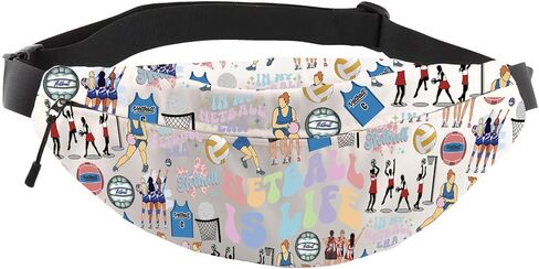 Netball Fanny Pack هدية للاعبي كرة الشبكة، هدية لعشاق الرياضة، حقيبة خصر رياضية لمحبي كرة الشبكة (Netball WB) in Saudi Arabia