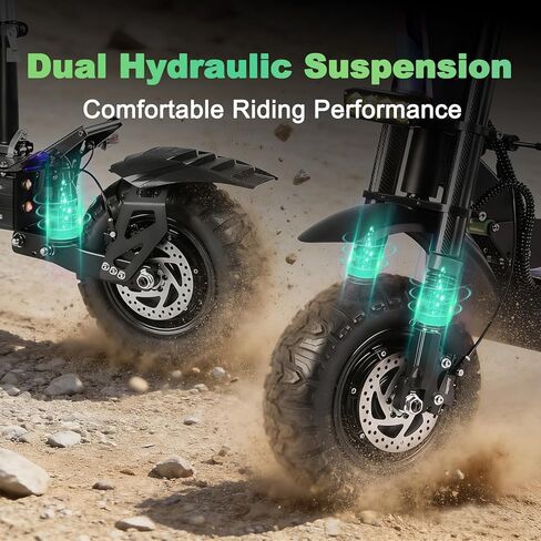 ZonDoo ZO03 RoadHitter Electric Scooter Adults 68 MPH, Dual Motor 10000W 70 Miles Range,Dual Hydraulic Suspension and Oil Brakes,13" All Terrain Off Road Tires Escooter with Seat for Adults in Saudi Arabia