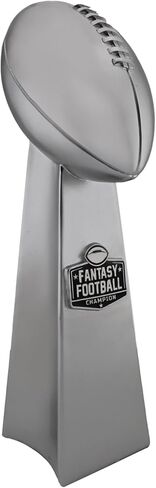 Fantasy Football Championship Trophy - Silver Finish Football Trophy Replica for League Winner, Premium Fantasy Trophy for Display, Durable Trophy Fantasy Football Award in Saudi Arabia