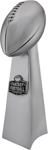Fantasy Football Championship Trophy - Silver Finish Football Trophy Replica for League Winner, Premium Fantasy Trophy for Display, Durable Trophy Fantasy Football Award in Saudi Arabia
