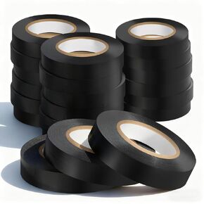 Eliamo 20 Pack Black Electrical Tape, 0.75 inch Wide x 66FT Long, Waterproof, Flame Retardant, High Temp Insulating Tape for Home, Industrial & DIY Repairs in Saudi Arabia