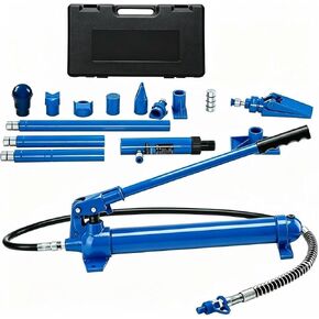 12 Ton Porta Power Kit, Portable Hydraulic Jack with Extended Oil Hose, Hydraulic Porta Power Set with Portable Storage Case for Car Repair, Truck, Farm in Kuwait