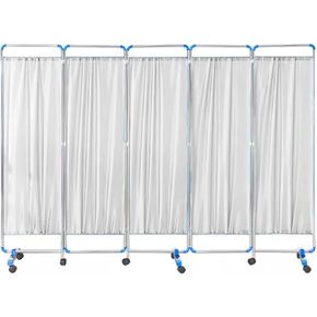 3-6 Panels Privacy Screen,Mobile Room Divider with Lockable Wheels,Foldable Ward Partition for Office Beauty Salons Hospitals(Color 2,4-Panel) in Kuwait