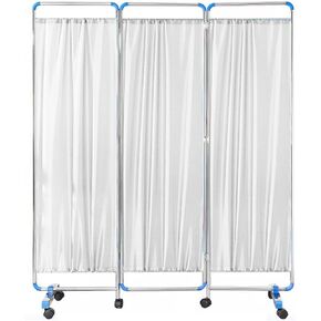 3-6 Panels Clinic Privacy Screen,Mobile Room Divider with Lockable Wheels,Foldable Ward Partition for Office Beauty Salons Hospitals(Color 3,6-Panel) in Kuwait