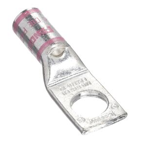 Panduit LCA1/0-38-X Tin-Plated Copper Compression Connector Lug, One-Hole, Standard Barrel with Window, 1/0 AWG Wire, 3/8" Stud Hole in Saudi Arabia