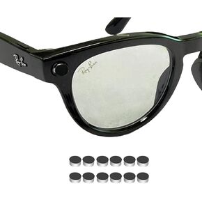 12 قطعة من ملصقات LED المتوافقة مع ملحقات Meta Glasses Ray-Ban، gen2 Wayfarer، Skyler، Headliner، Oakley Meta HSTN غطاء خفيف معتم، لاصق متوسط ​​لإعادة وضع الملصقات in Kuwait
