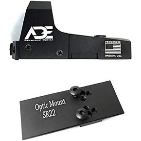 Ade Advanced Optics Mini RD3-006x Green Dot Reflex Sight for Ruger SR22 Pistol Mounting Plate That Replace Rear Sight in Kuwait
