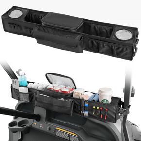 DRIVE UP No-Drill Golf Cart Front Storage Basket Suitable for Yamaha G29, EZGO TXT, Club Car Precedent Golf Carts, 1680D Oxford Storage Tray with Insulated Cup Holders in Saudi Arabia