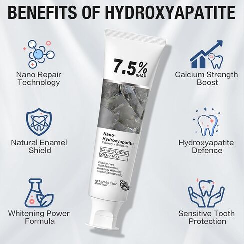 2PCS Nano Hydroxyapatite Toothpaste for Advanced Enamel Protection and Tooth Strengthening, Gentle and Effective Formula, Gentle Mint, Fresh Breath, Reduce Tooth Sensitivity in Saudi Arabia