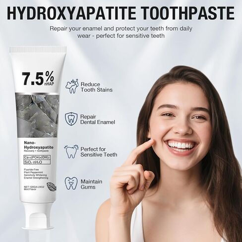 2PCS Nano Hydroxyapatite Toothpaste for Advanced Enamel Protection and Tooth Strengthening, Gentle and Effective Formula, Gentle Mint, Fresh Breath, Reduce Tooth Sensitivity in Saudi Arabia
