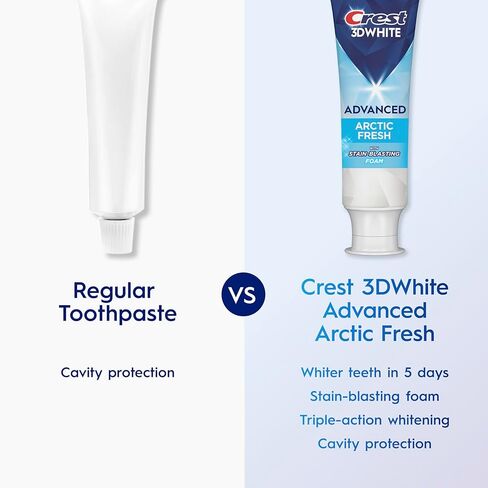 Crest Toothpaste 3DWhite Advanced Teeth Whitening, Arctic Fresh, 3.3 oz, Pack of 2 in Saudi Arabia