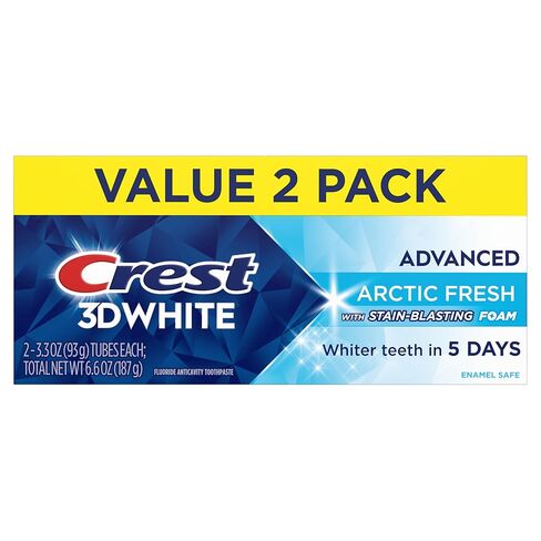 Crest Toothpaste 3DWhite Advanced Teeth Whitening, Arctic Fresh, 3.3 oz, Pack of 2 in Saudi Arabia