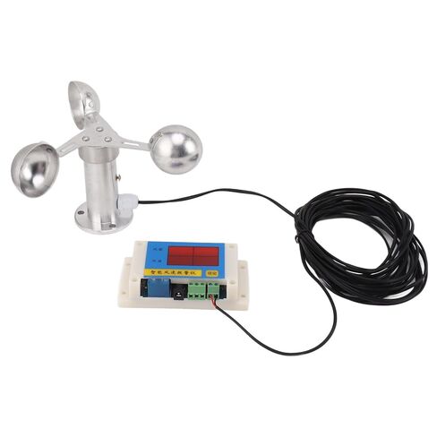 Tower Crane Anemometer, 3 Cup Wind Speed Sensor with Wide Measuring Range, Power Failure Memory, for Weather Station, Wind Direction Indicator in Saudi Arabia