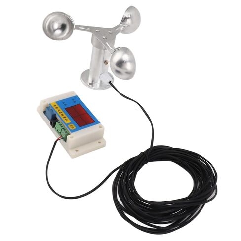 Tower Crane Anemometer, 3 Cup Wind Speed Sensor with Wide Measuring Range, Power Failure Memory, for Weather Station, Wind Direction Indicator in Saudi Arabia