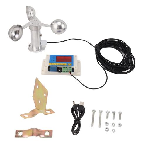 Tower Crane Anemometer, 3 Cup Wind Speed Sensor with Wide Measuring Range, Power Failure Memory, for Weather Station, Wind Direction Indicator in Saudi Arabia