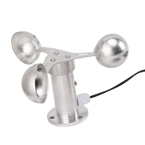 Tower Crane Anemometer, 3 Cup Wind Speed Sensor with Wide Measuring Range, Power Failure Memory, for Weather Station, Wind Direction Indicator in Saudi Arabia