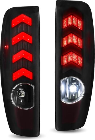 Pair Smoked Black Full LED Tail Lights Fit for 2004 2005 2006 2007 2008 2009 2010 2011 2012 Chevy Colorado & GMC Canyon, Plug and Play Rear Lamps in Saudi Arabia