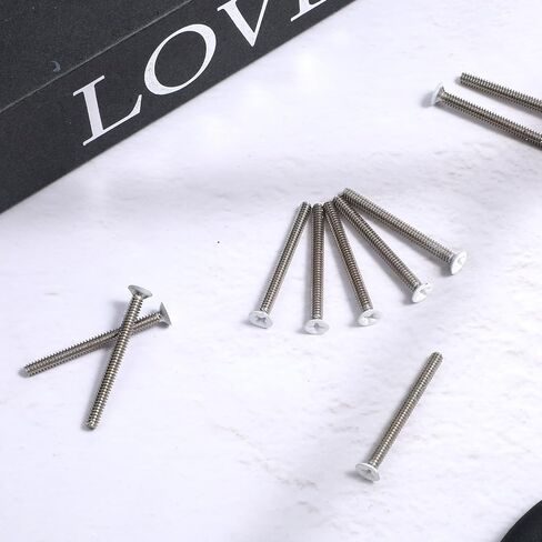40Pcs Extra Long Outlet Screws, 6-32 x 1-1/2 Inch White Painted Flat Head Machine Screws Wall Plate Screws for Fix Repair Wonky and Sunken Outlet in Saudi Arabia