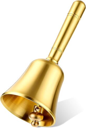Small Brass Hand Bell, Loud Call Bell for Wedding, Classroom, Dinner, Meditation, Vintage Design in Saudi Arabia