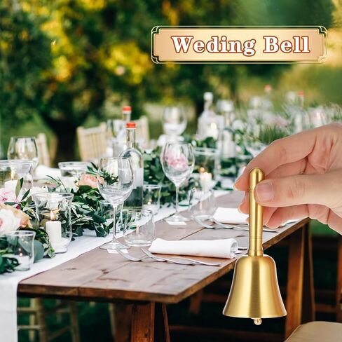 Small Brass Hand Bell, Loud Call Bell for Wedding, Classroom, Dinner, Meditation, Vintage Design in Saudi Arabia