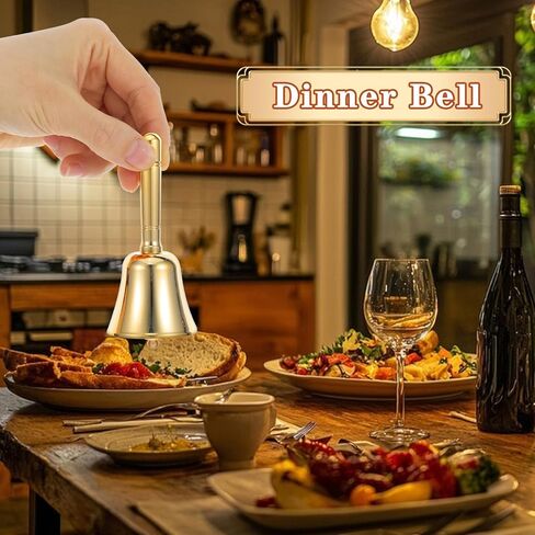 Small Brass Hand Bell, Loud Call Bell for Wedding, Classroom, Dinner, Meditation, Vintage Design in Saudi Arabia