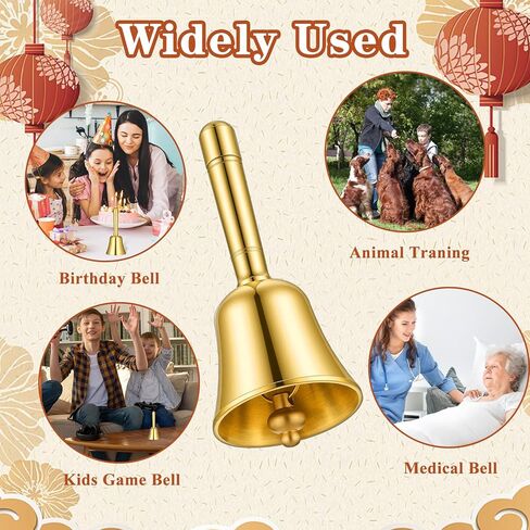 Small Brass Hand Bell, Loud Call Bell for Wedding, Classroom, Dinner, Meditation, Vintage Design in Saudi Arabia