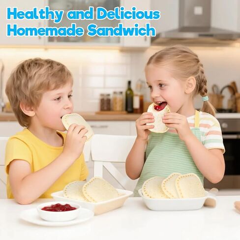 HOTEC Uncrustable Sandwich Maker, Crustless Sandwich Cutter and Sealer Food Grade Bread Cutter for Kids Lunch Box & Bento, Light Grey in Kuwait