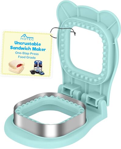 HOTEC Uncrustable Sandwich Maker, Crustless Sandwich Cutter and Sealer Food Grade Bread Cutter for Kids Lunch Box & Bento, Light Grey in Kuwait