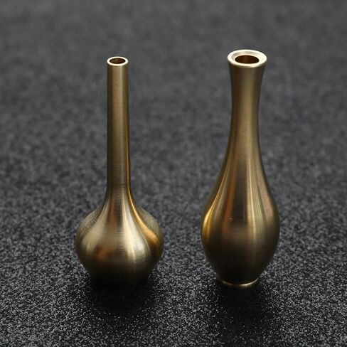 1pcs 60mm/2.3inch Mini Pure Copper Vase Decoration,Small Flower Ornaments Container,Antique Vase for Home Decor（A） in Saudi Arabia