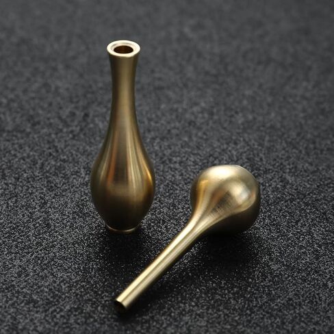 1pcs 60mm/2.3inch Mini Pure Copper Vase Decoration,Small Flower Ornaments Container,Antique Vase for Home Decor（A） in Saudi Arabia