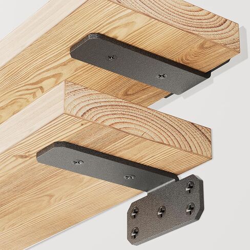 SKYSEN 12 Pack 6" Floating Shelf Bracket, Shelves Brackets, Wood Shelving Brackets Hardware - Heavy Duty - 4/6/8/10/12 inch - Real Hidden Bracket Design（tzj6-12） in Saudi Arabia