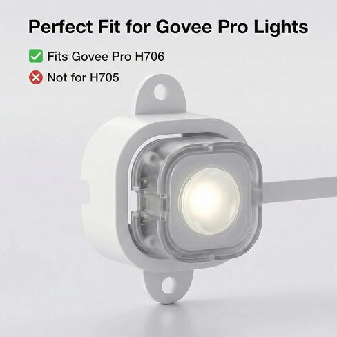 75 دعامة تثبيت لـ Govee Outdoor Lights Pro (706 فقط)، مشابك إضاءة مثبتة بمسمار للأسقف والأفاريز - حوامل تمديد مقاومة للطقس لتأمين ملحقات الديكور الخارجية (أبيض) in Saudi Arabia
