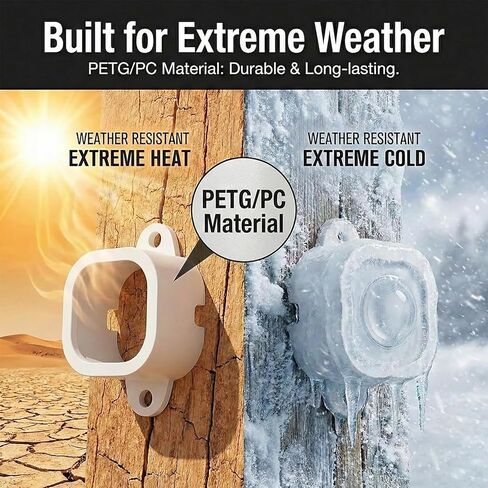 75 دعامة تثبيت لـ Govee Outdoor Lights Pro (706 فقط)، مشابك إضاءة مثبتة بمسمار للأسقف والأفاريز - حوامل تمديد مقاومة للطقس لتأمين ملحقات الديكور الخارجية (أبيض) in Saudi Arabia