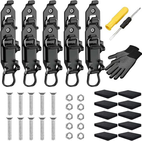 Heavy Duty Metal Rubber Shovel Mount Kit, 10Pcs 2026 Universal Shovel Holder for Truck, Multi-Functional Quick Release Axe Hold, Easy to Install, Boats Military Equipment Overlanding Gear (10, Orange) in Saudi Arabia