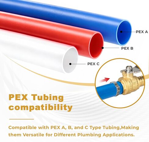 F1807 1/2 "صمام كروي Pex، صمام كروي نحاسي كامل المنفذ للمياه للمياه الساخنة والباردة (عبوة من قطعتين)، معتمد من UPC in Kuwait