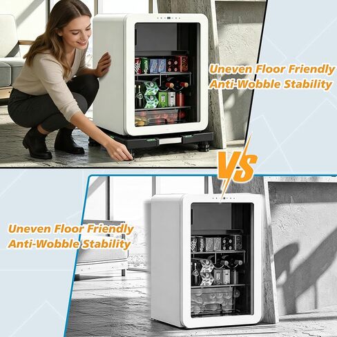 I'SMARTMOON Mini-Fridge-Stand 4 Strong Feet，Adjustable Dolly Washing Machine Stand Base，plant stand，for Furniture Portable Refrigerator Dryer Stand (Black 4-feet Bold) in Saudi Arabia