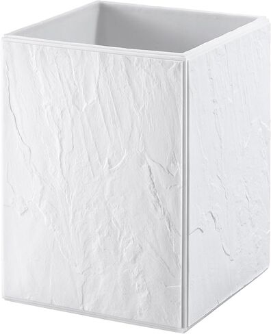 Nicole Miller - Wastebasket, Durable Resin Trash Can, Ideal for Bathroom, Bedroom, or Office, Modern Home Decor, Dorm Room Essentials (Zen Collection, White) in Saudi Arabia