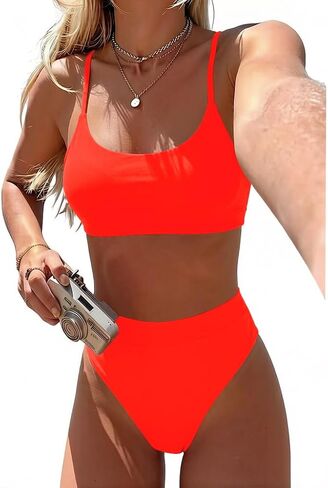 Jolefille High Waisted Bikini Sets for Women Tummy Control Two Piece Swimsuit Push Up High Cut Cheeky Bathing Suit Teen 2026 in Saudi Arabia