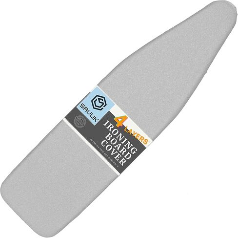Ironing Board Cover and Pad Standard Size Silicone Coated 4 Layers 15x54 inch Extra Heavy Duty Thick Padding, Heat Reflective, Non Stick Scorch and Stain Resistant in Kuwait