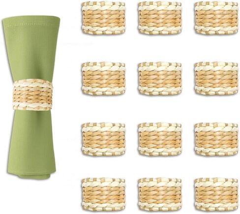 Set of 6 Handmade Farmhouse Napkin Rings – Rustic Woven Design for Fall, Thanksgiving, Christmas, New Year’s Eve & Easter (Set of 6) in Saudi Arabia
