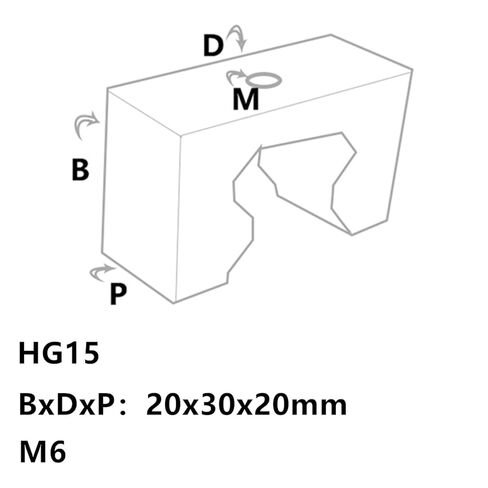 HG15 Limit Block Fixed Block Ring Rail Block 4Pcs in Saudi Arabia