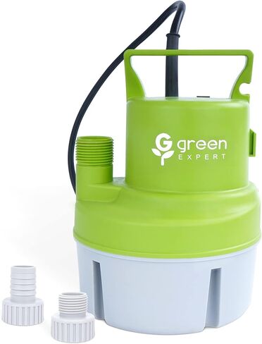 Green Expert Handy Utility Pump Submersible 1/6HP, 25-Foot Long Power Cord, Easy to Remove Water in Pools Hot Tub Flooded House Garden Pond Tankless Heater, Small Backup Pump for Household Drainage in Saudi Arabia