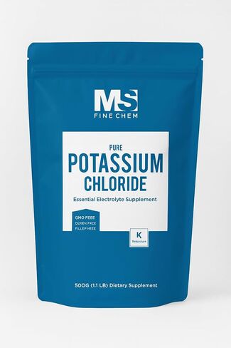 Potassium Chloride Powder - 500 gram - 1.1 lb - Potassium Supplement Powder, Potassium Chloride Salt Substitute, Potassium Salt - Gluten Free, 200mg per Serving in Saudi Arabia