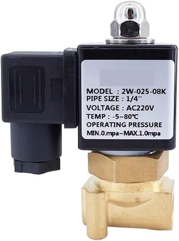 2 طريقة رقم 2W025-08K/06K صمام الملف اللولبي للمياه النحاسي G1/8 1/4 110 فولت 220 فولت تيار متردد 12 فولت 24 فولت صمام نحاسي مفتوح عادة (1/8"، DC12V) in Saudi Arabia