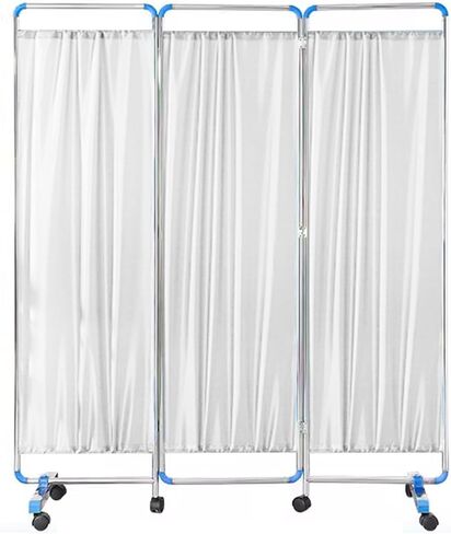 Foldable Ward Partition,3-6 Panels Privacy Screen,Rolling Room Divider with Lockable Wheels,for Office Beauty Salons Hospitals(Color 2,6-Panel) in Saudi Arabia