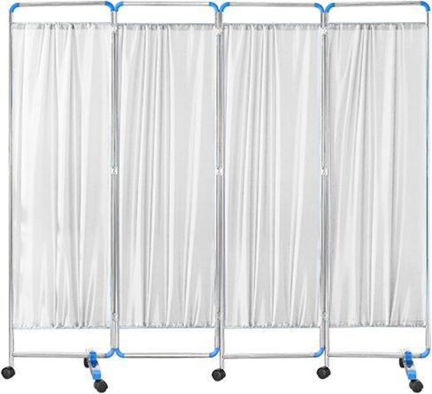 3-6 Panels Privacy Screen,Rolling Room Divider with Lockable Wheels,Foldable Ward Partition for Office Beauty Salons Hospitals(Color 2,5-Panel) in Saudi Arabia