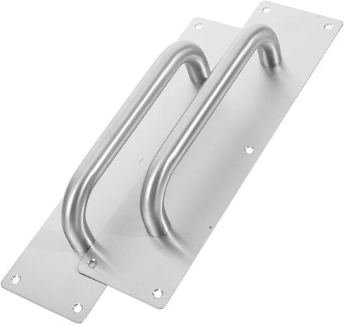jojofuny 2pcs Stainless Steel Barn Door Handle Pulls Fire Door Pull Handles for Home Office Plate Heavy Duty in Saudi Arabia